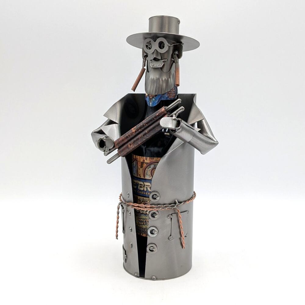 H&K Metal Rabbi Wine Bottle Holder